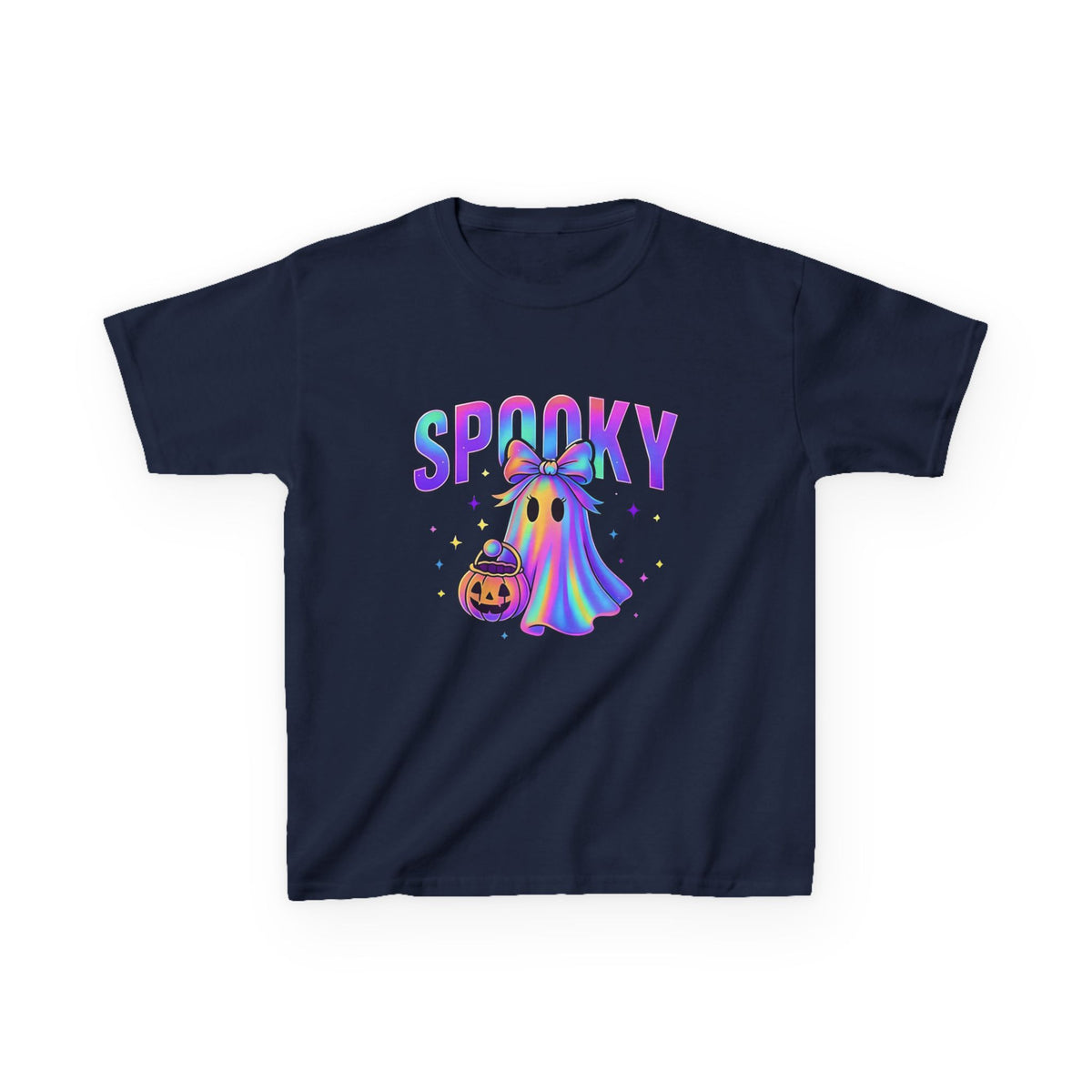 Kids "Spooky" Rainbow Ghost Tee