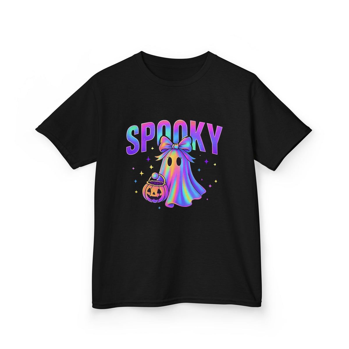 Kids "Spooky" Rainbow Ghost Tee